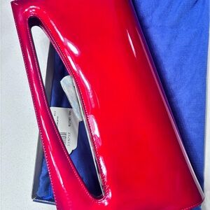 Stuart Weitzman Red Clutch- Holiday Vibes!